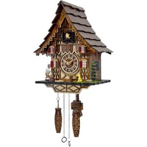 Black Forest Style Cuckoo Wall Clock with 12 Melodies