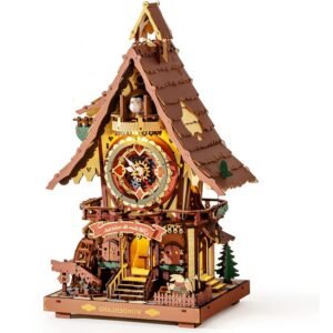Mechanical 3D Wooden Cuckoo Clock Puzzle Kit